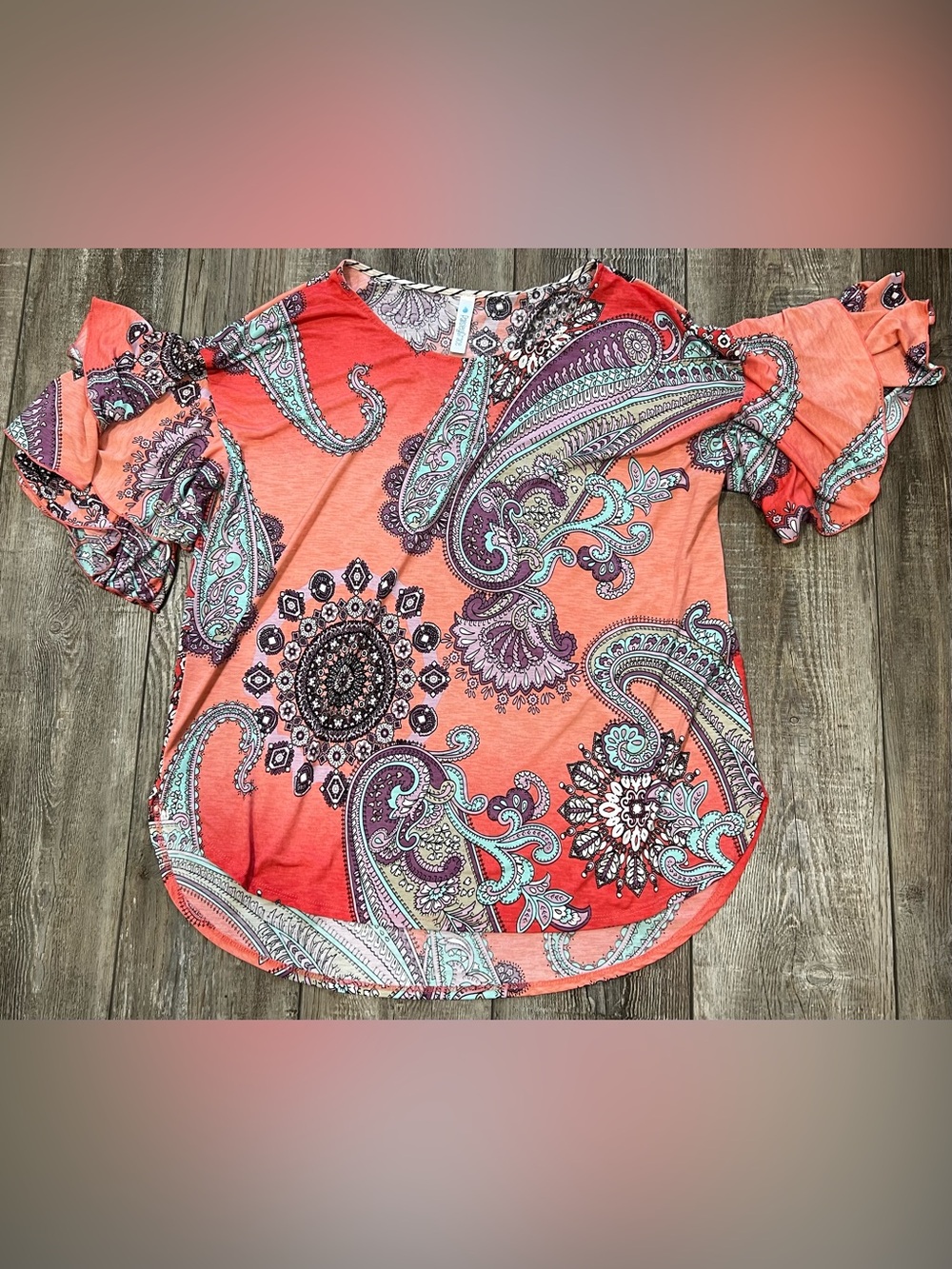 Paisley Grace Women's Tunic Blouse Size Medium